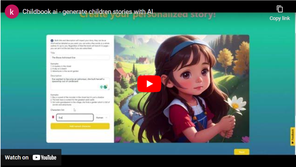 Childbook AI - generate children stories with AI