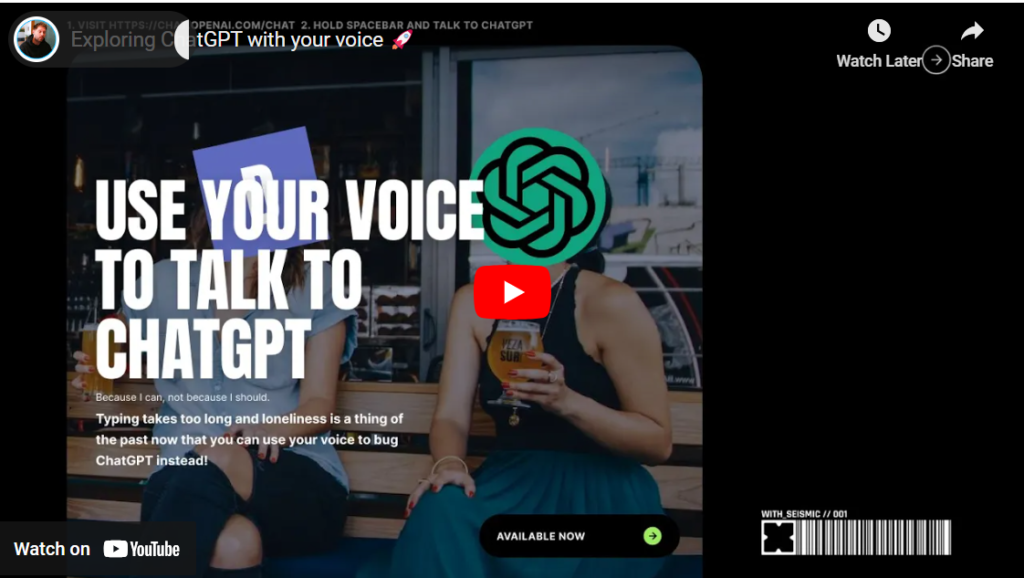 Promptheus - Exploring ChatGPT with your voice